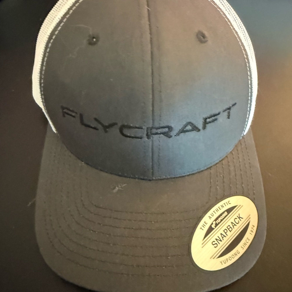 Flycraft Black and White Snapback Hat